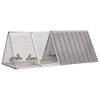 vidaXL Rabbit Cage Gray 79.3 in.x31.7 in.x28 in. Galvanized Steel - 2 of 4