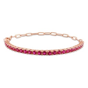 EVERLY JEWELRY |Cubic Zirconia Tennis Bracelet in Brass - Multiple Gemstone and Metal Color Options. - 1 of 4