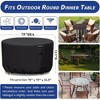 Akefit Round Patio Table Cover Waterproof Outdoor Furniture Protector with Vents and White Trim Black - 2 of 4