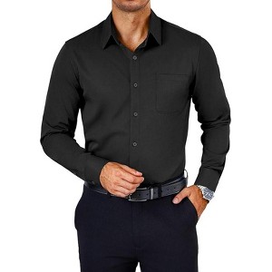 4xl dress shirts near me RTRDE Mens Shirts, Camisa Blanca para Hombre Men Shirts Long Sleeve Casual Dress  Shirt Big and Tall Designer Spring Summer Men's Casual Cotton Solid Color  Shirts Loose for Shirts Casual (M, Blue)