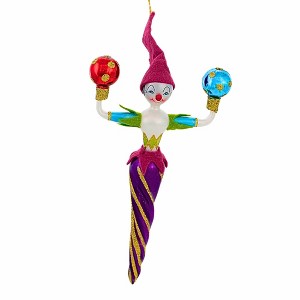 De Carlini Italian Ornaments 9.0 Inch Razzle Dazzle Christmas Tree Ornament , Italian Ornament Clown Juggler (1PC) - 1 of 4