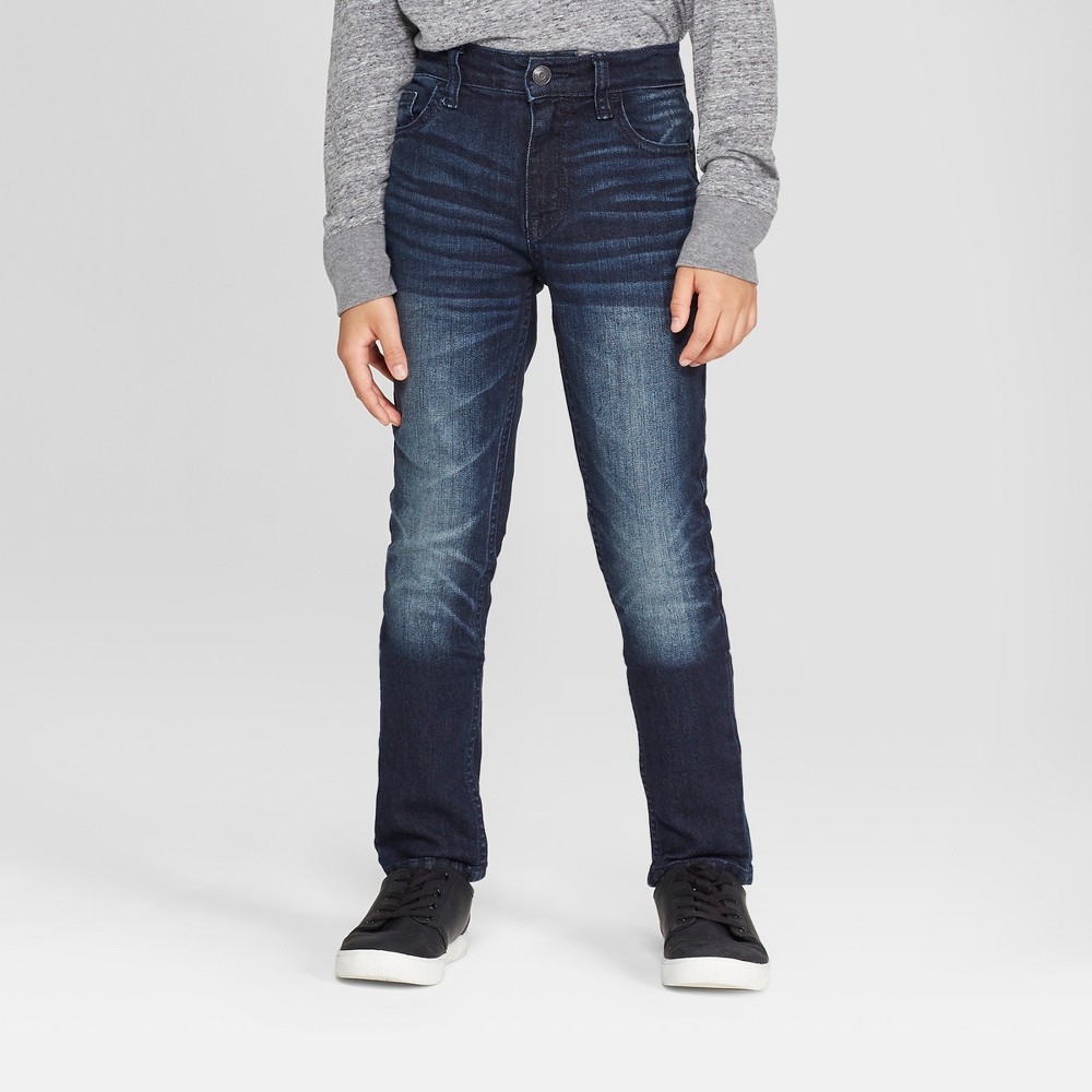 Boys' Skinny Fit Jeans - Cat & Jack™ Medium Blue 7
