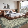 Acekool Abstract Area Rug, Washable Non-Slip Low Pile Carpet for Living Room Bedroom Kitchen, Soft Modern Distressed Accent Rug - 3 of 4
