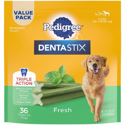 Pedigree Dentastix Fresh Large Dental Chicken Dental Dog Treats - 36ct
