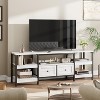 63in/ 71in/ 79in Modern-Industrial TV Stand with Metal Frame & 2 Fabric Drawers - Entertainment Center for TVs Up to 65"/ 75"/ 83", for Living room - 3 of 4