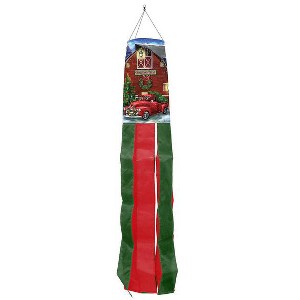 Briarwood Lane Christmas Tree Farm Pickup Windsock Wind Twister 40x6 For Christmas Wind Spinner - 1 of 2
