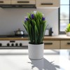 Unique Bargains Artificial Plants Tulip Decorative Pot Plastic 3.15"x3.15"x9.84" 1 Pc - 2 of 4