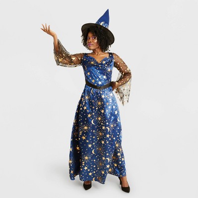 Adult Navy Moonlight Witch Halloween Costume with Hat S - Hyde & EEK! Boutique™