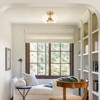 Rennnsan Rowari 13" W 4 - Light Globe Milk Glass Mid-Century Modern Dimmable Semi Flush Mount in Gold - 2 of 4