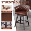 360 Degree Swivel Bar Stools, Counter Height Barstools, Modern Upholstered Bar Stools 2 pack - 4 of 4