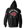 Ripple Junction x Naruto Shippuden Men's Zip Hoodie Anime Akatsuki Cloud with Anti-Village Symbols - 3 of 4