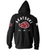 Ripple Junction x Naruto Shippuden Men's Zip Hoodie Anime Akatsuki Cloud with Anti-Village Symbols - image 3 of 4