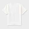 Toddler Girls' 2pk Adaptive Short Sleeve Graphic T-Shirt - Cat & Jack™ Cream/Gentle Pink - 2 of 3