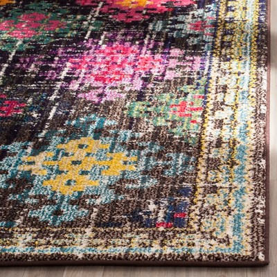 Elegant Square Hand-Knotted 6'7" Multicolor Synthetic Area Rug