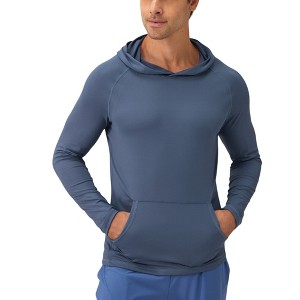 Anna-Kaci Active Men's Long Sleeve Pullover Hoodie with Front Kangaroo Pocket and Athletic Fit - 1 of 4