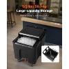 VEVOR Commercial Ice Bin, 125 lbs Portable Ice Caddy, 31.5 x 22.8 x 29 inch Insulated Ice Carrier with 4 Wheels and Sliding Lid, Black - 3 of 4