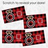Big Dot of Happiness Flannel Fling Before the Ring - Buffalo Plaid Bachelorette Party Game Scratch Off Dare Cards - 22 Count - 3 of 4