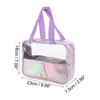 Unique Bargains Women's Clear Letter A Makeup Bag Purple 1 Pc - 3 of 3