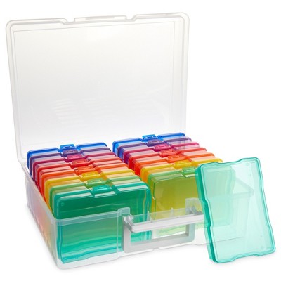 Iris 2pack 4 X 6 Photo Storage Box With Handle And 12 Cases, Rainbow :  Target