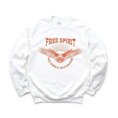 Simply Sage Market Women's Graphic Sweatshirt Free Spirit Distressed Eagle