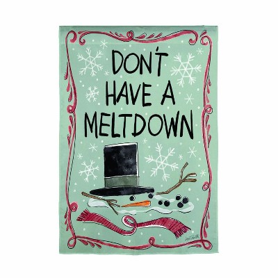 Holiday Fun Reversible Suede Christmas Garden Flag 12 x 18 Inches