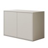 Luck Live 31.49in 2-door storage cabinet, modern standalone cabinet, suitable for living room, office, living room, ivory white - 4 of 4