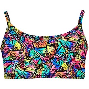 City Threads USA-Made Girls UPF 50+ Printed Bikini Swim Top - 1 of 4