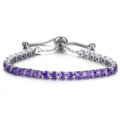 white gold + purple stone