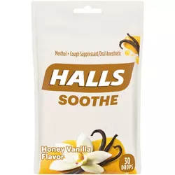 Halls Real Honey Cough Drops - Vanilla - 30ct