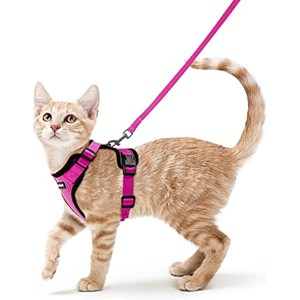 rabbitgoo Cat Harness and Leash for Walking, , Easy Control Breathable Reflective Strips Jacket, Rose Red, XS - 1 of 1