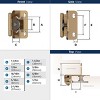 Amerock Single Demountable Hinges for 1/2" Overlay Cabinet Doors – Set of 2 - 3 of 4