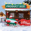 GOTGELIF 10.5FT Inflatable Christmas Santa Claus Airplane with Rotating Propeller & LED Lights Outdoor Holiday Decoration - 2 of 4
