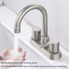 PAGED Bathroom Faucet 2 Handles Bathroom Sink Faucet with Deck Mounted, 3 Hole Faucet for Bathroom - 3 of 4