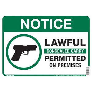 Hillman English White Notice Sign 10 in. H X 14 in. W - Case of 6 - 1 of 1