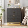 4 Drawer Dresser for Bedroom, Wood Chest of Drawers, Modern Dressers with Gold Metal Handles for Living Room - 3 of 4