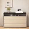 Luck Live Modern 3 drawer vanity with open shelf, beige - 3 of 4