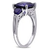 EVERLY JEWELRY |Sterling Silver 7 1/10 CT TGW Created Blue Sapphire Fashion Ring - 2 of 4