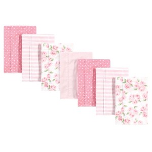 Little Treasure Baby Girl Cotton Flannel Burp Cloths 7pk, Beyoutiful, One Size - 1 of 1