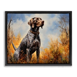 Stupell Industries Brown Bird Hunting Dog Floating Frame Canvas Art - 1 of 4