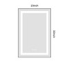 ChicFurnit Bathroom Vanity Mirror with Anti Fog and Memory Lighting for Functional Use, Gray, 38"*26"*4" - 3 of 4