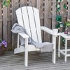 Outsunny Plastic Adirondack Chair, Outdoor Fire Pit Seating HDPE Lounger Chair with High Back and Wide Seat for Patio, Backyard, Garden - 3 of 4
