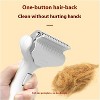 BABYYER Ergonomic Pet Cat Dog Knot Comb Floating Hair Removal One Click Stainless Steel Safe Comfortable Easy to Use and Clean - 3 of 4