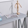 2-Tier Console Table with X Design, Sofa Side Table with Storage Shelf for Entryway, Living Room, and Hallway - 3 of 4