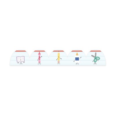 Callie Danielle Scalloped Bulletin Border School Ready Buddies Blue