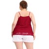 Agnes Orinda Women's Plus Size Lace Adjustable Strap Elegant Camisole - 4 of 4