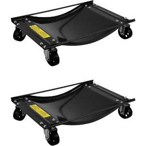 Acekool Car Dolly Set of 2, 5000 lb Capacity, Wheel Dolly with 3.5" Steel Casters, 24x15 Inch Platform, Heavy Duty Vehicle Mover for Auto Shops - 1 of 4