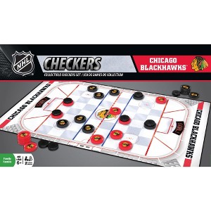 MasterPieces Officially licensed NHL Chicago Blackhawks Checkers Board Game for Families and Kids ages 6 and Up - 1 of 4
