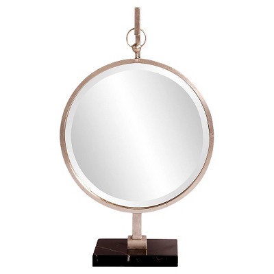 Round Medallion Decorative Wall Mirror Silver - Howard Elliott