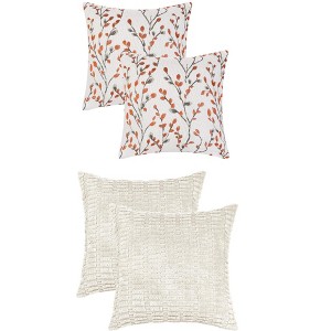 REGALWOVEN 4 Pcs Modern Soft Decorative Throw Pillow Covers 18" x 18" - 1 of 4