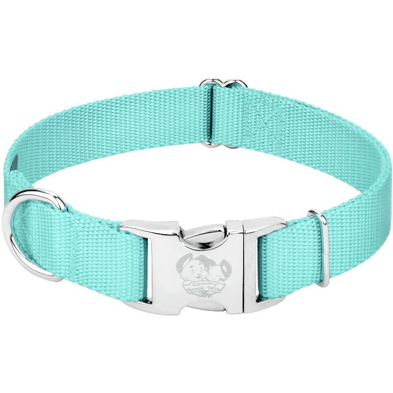 Country Brook Petz Premium Nylon Dog Collar with Metal Buckle for Small Medium Large Breeds - Vibrant 30+ Color Selection, 1 of 8